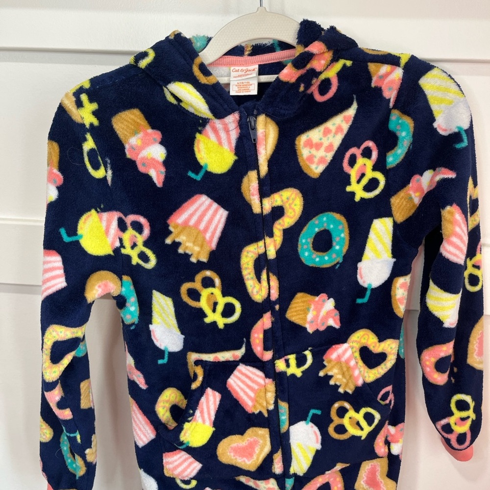 Cat & Jack Snack-Themed Kids Hooded Pajama Footies